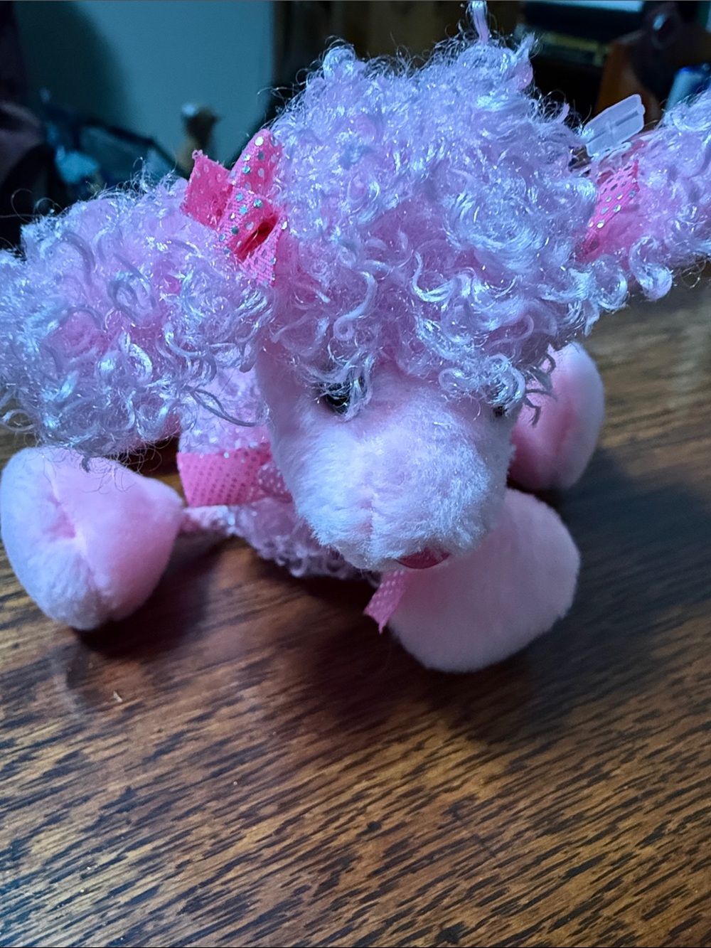 Ty beanie baby 2005 Pinky poo the pink poodle keychain